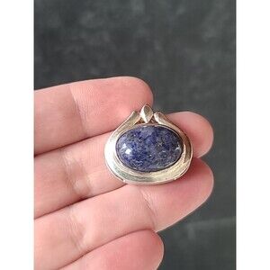 925 Sterling Silver Lapis Lazuli Pendant Vintage Thailand READ Description